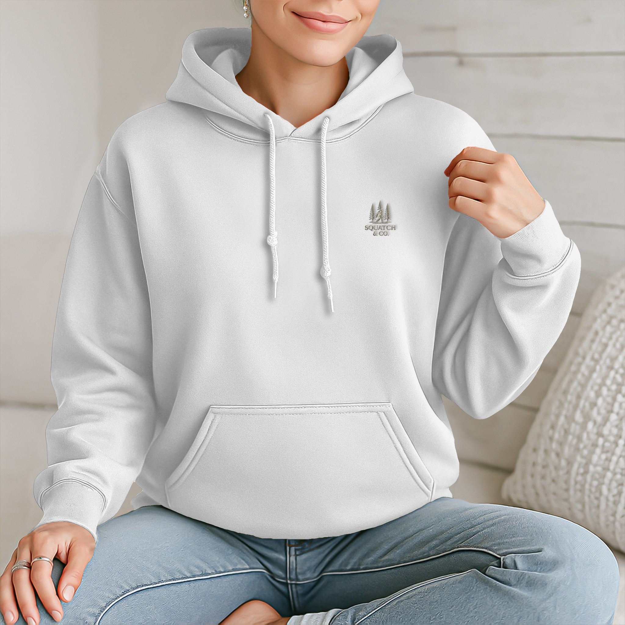The Quiet Hours Hoodie — Squatch & Co. 12oz USA-milled cotton fleece pullover with embroidered chest mark