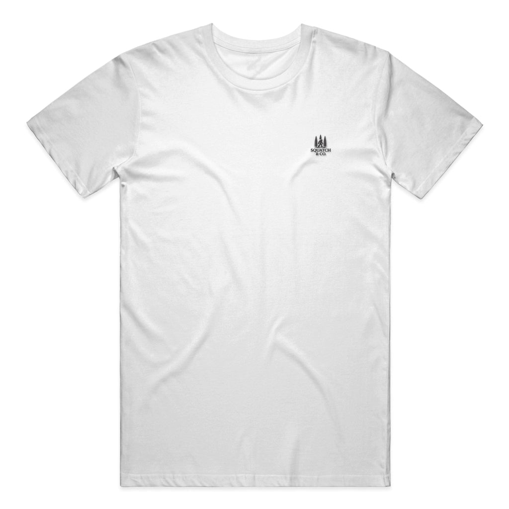 The Heavyweight Tee — Squatch & Co. heavyweight 6.1oz garment-dyed cotton tee with embroidered chest mark