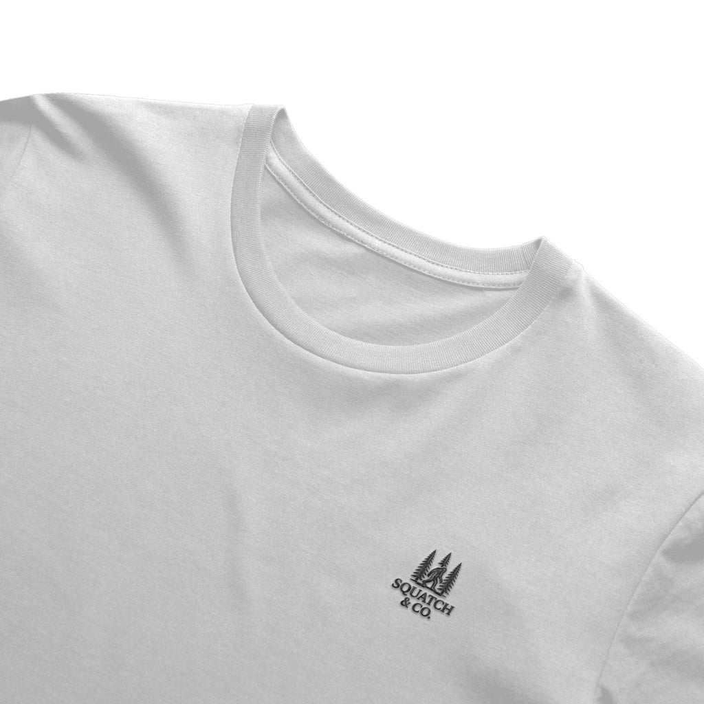 The Heavyweight Tee — Squatch & Co. heavyweight 6.1oz garment-dyed cotton tee with embroidered chest mark