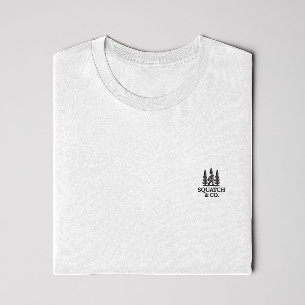 The Heavyweight Tee — Squatch & Co. heavyweight 6.1oz garment-dyed cotton tee with embroidered chest mark