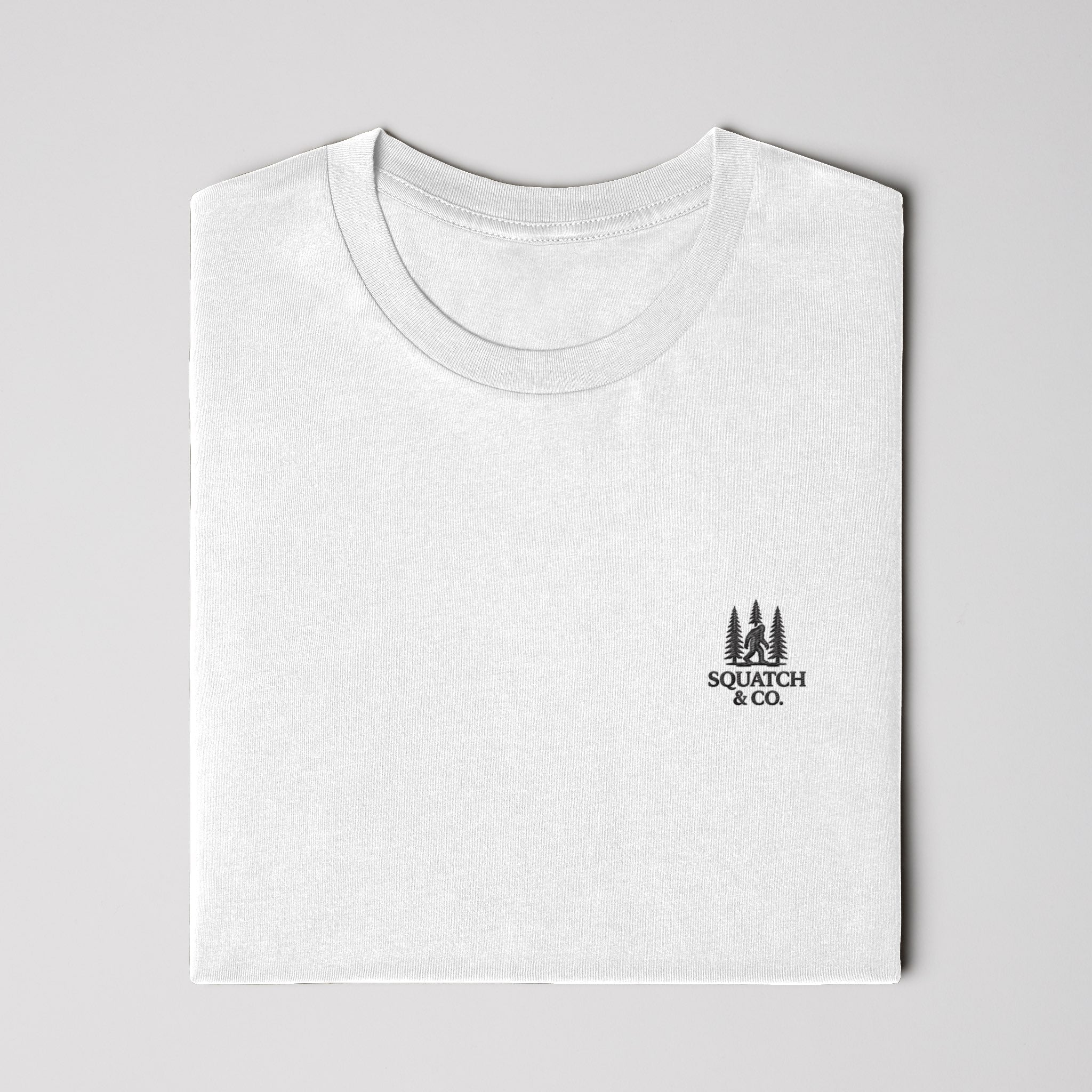 The Heavyweight Tee — Squatch & Co. heavyweight 6.1oz garment-dyed cotton tee with embroidered chest mark