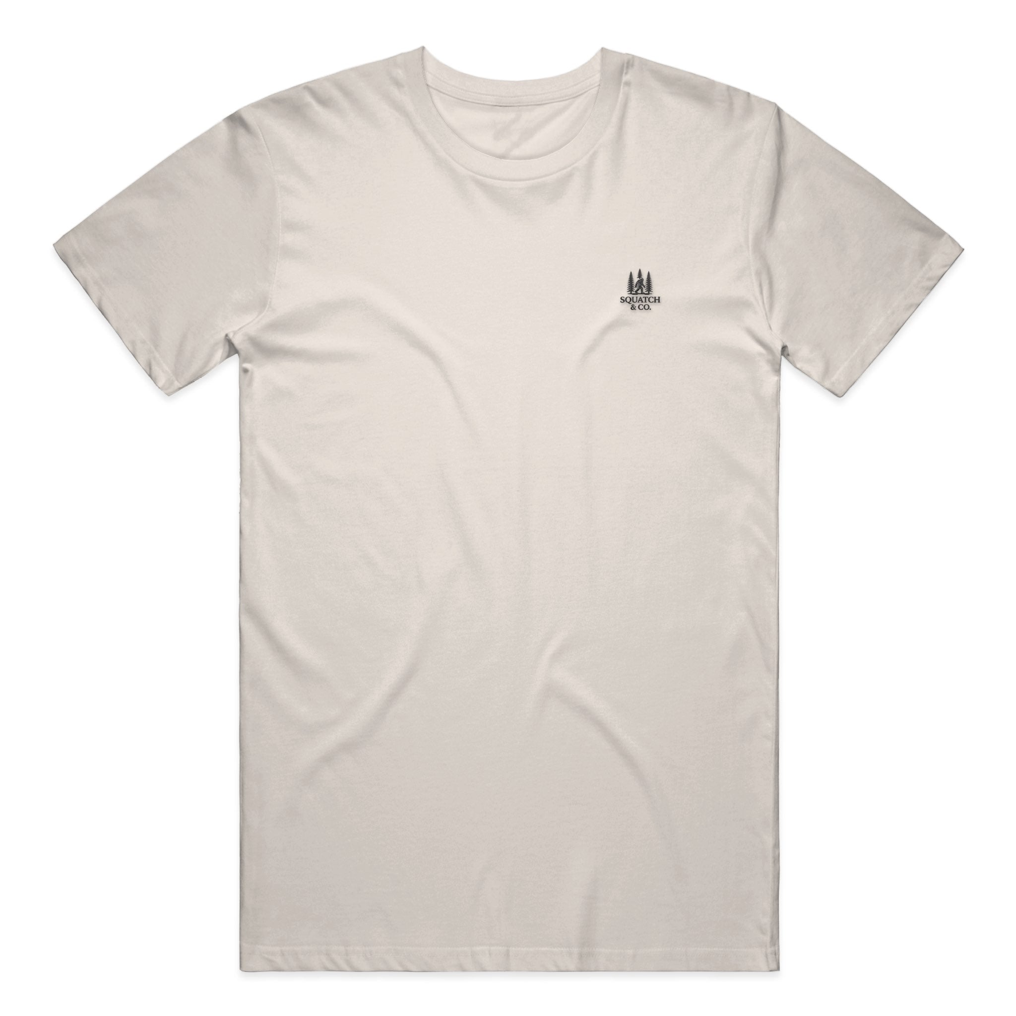 The Heavyweight Tee — Squatch & Co. heavyweight 6.1oz garment-dyed cotton tee with embroidered chest mark