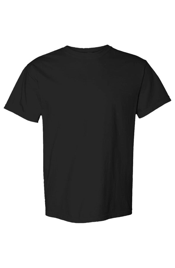 The Heavyweight Tee in Black — flat product view showing relaxed cut