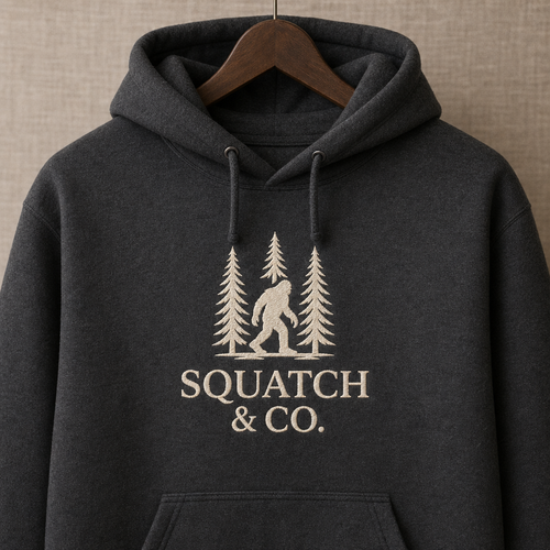 The Quiet Hours Hoodie — Squatch & Co. 12oz heavyweight USA cotton hoodie with embroidered Squatch & Co. logo